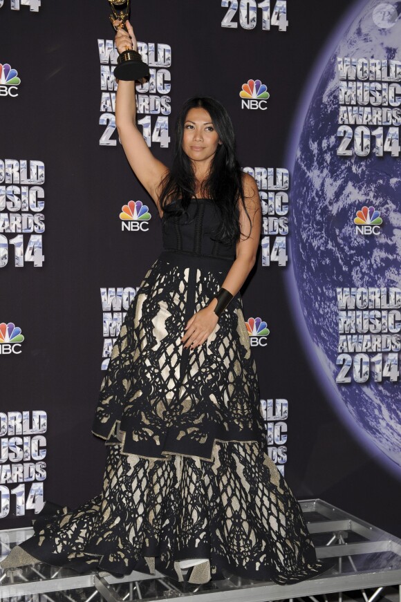 Anggun Cipta Sasmi lors des World Music Awards à Monaco, le 27 mai 2014.