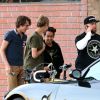 Maddox Jolie-Pitt, le fils d'Angelina et Brad, avec ses amis à Los Feliz (Los Angeles) le 26 avril 2014