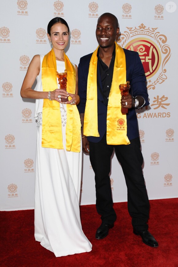 Jordana Brewster, Tyrese Gibson lors de la 11e cérémonie des Huading Film Awards au Ricardo Montalban Theater de Los Angeles, le 1er juin 2014.