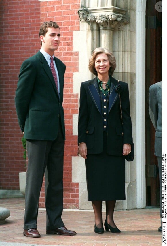 Le prince Felipe et la reine Sofia à Washington en 1993. 