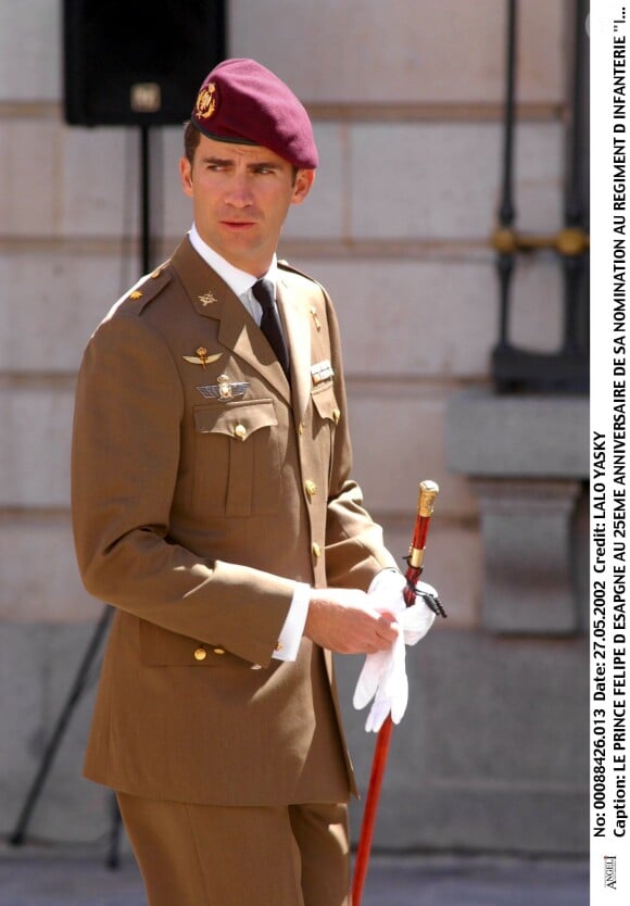 Le prince Felipe d'Espagne en 2002 à Madrid. 