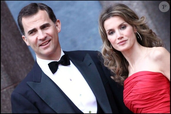 Letizia et Felipe d'Espagne à Stockholm le 18 juin 2006. 