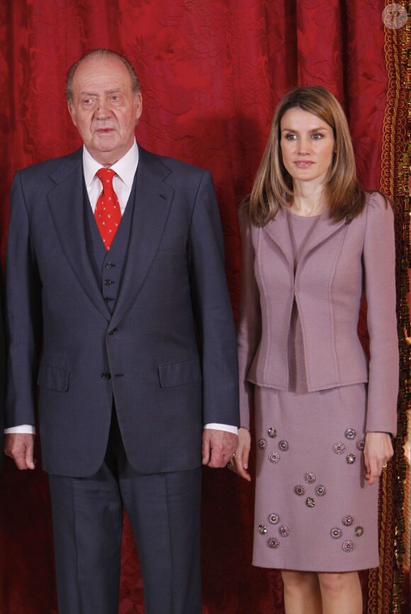 Le roi Juan Carlos et la princesse Letizia d'Espagne en 2011. 