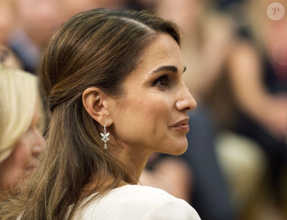 La reine Rania de Jordanie à Toronto le 29 mai 2014 lors d'un forum sur les femmes et les enfants