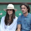 Louise Monot et Nicolas Berger Vachon lors des Internationaux de France de tennis de Roland-Garros à Paris, le 5 juin 2014.