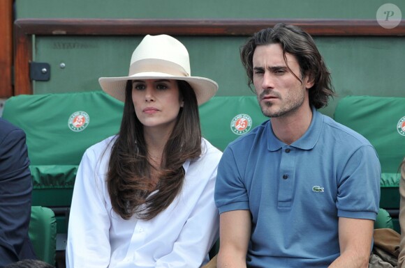 Louise Monot et Nicolas Berger Vachon lors des Internationaux de France de tennis de Roland-Garros à Paris, le 5 juin 2014.