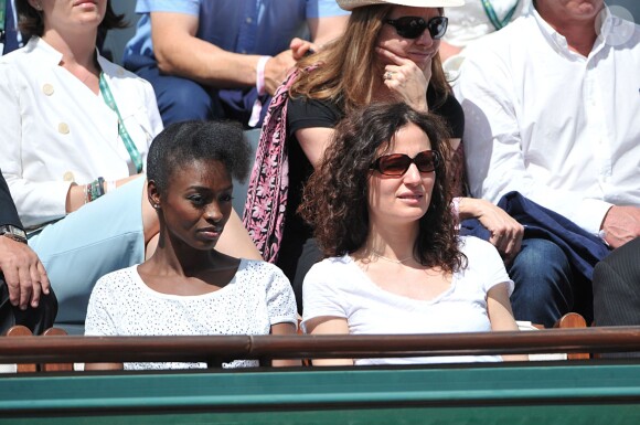 Aïssa Maïga lors des Internationaux de France de tennis de Roland-Garros à Paris, le 5 juin 2014.