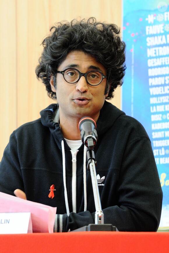 Sebastien Folin à la conférence de presse de Solidays, le 4 juin 2014.
