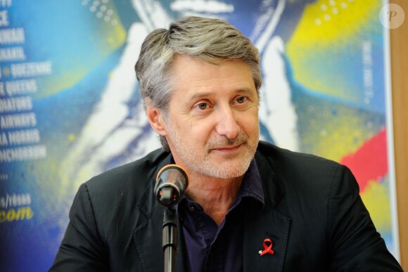 Antoine de Caunes à la conférence de presse de Solidays, le 4 juin 2014.