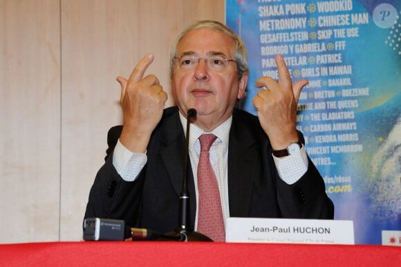 Jean-Paul Huchon à la conférence de presse de Solidays, le 4 juin 2014.