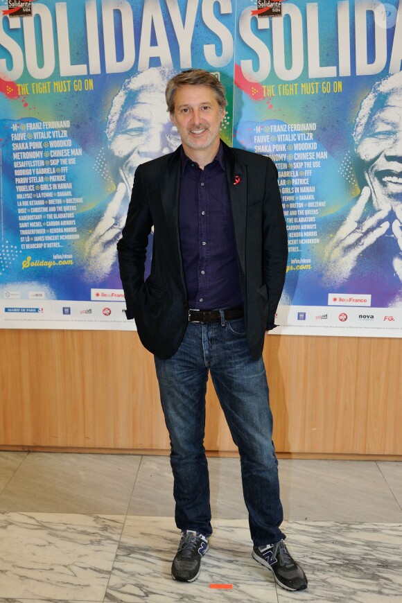 Antoine de Caunes à la conférence de presse de Solidays, le 4 juin 2014.