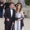 Manuel Valls et sa femme Anne Gravoin lors du banquet à l'Elysée donné en l'honneur de la reine Elizabeth II, Paris, le 6 juin 2014.