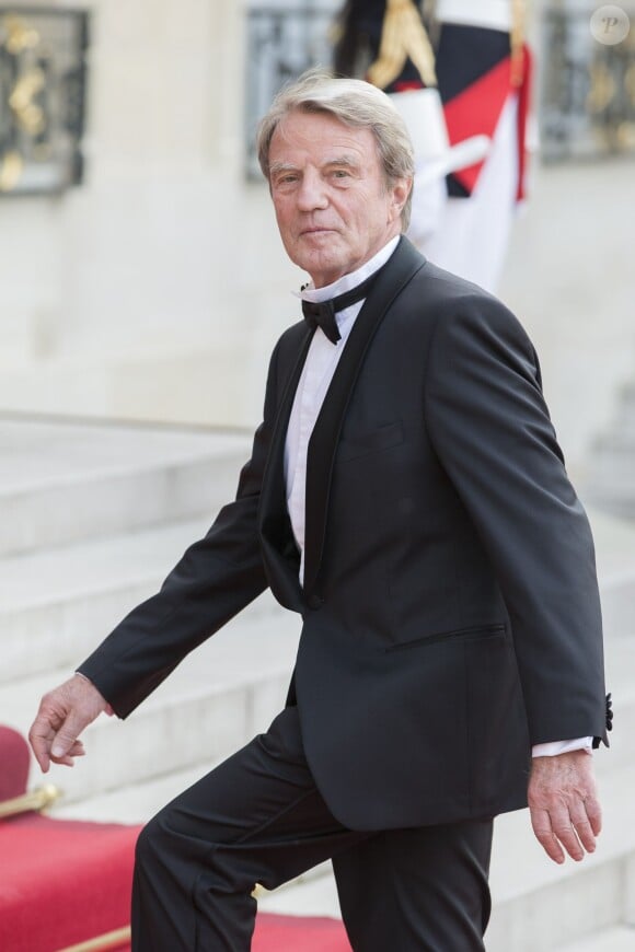 Bernard Kouchner lors du banquet à l'Elysée donné en l'honneur de la reine Elizabeth II, Paris, le 6 juin 2014.