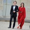 Guillaume Gallienne et Amandine Gallienne lors du banquet à l'Elysée donné en l'honneur de la reine Elizabeth II, Paris, le 6 juin 2014.