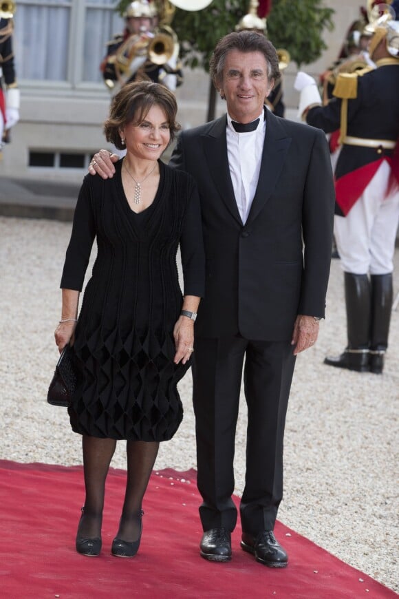 Jack Lang et sa femme Monique lors du banquet à l'Elysée donné en l'honneur de la reine Elizabeth II, Paris, le 6 juin 2014.
