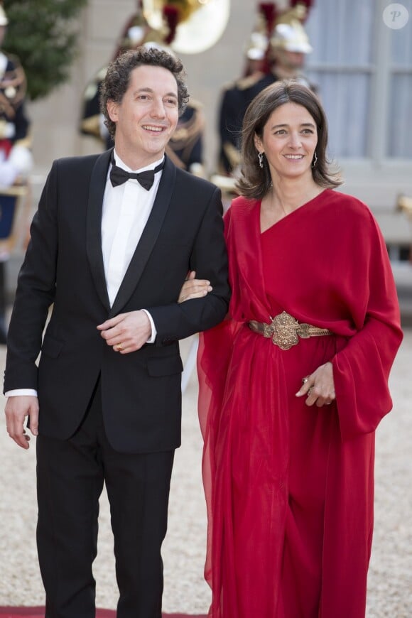 Guillaume Gallienne et sa femme Amandine lors du banquet à l'Elysée donné en l'honneur de la reine Elizabeth II, Paris, le 6 juin 2014.