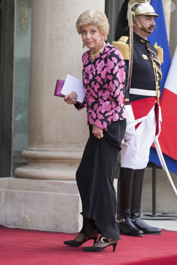 Hélène Carrère d'Encausse lors du banquet à l'Elysée donné en l'honneur de la reine Elizabeth II, Paris, le 6 juin 2014.