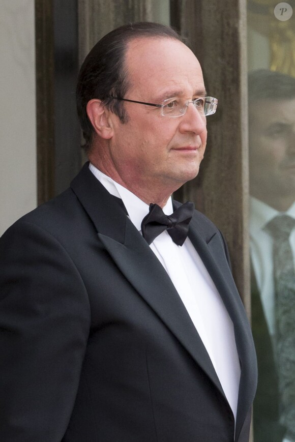 François Hollande lors du banquet à l'Elysée donné en l'honneur de la reine Elizabeth II, Paris, le 6 juin 2014.
