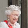 La reine Elizabeth II d'Angleterre lors du banquet à l'Elysée donné en l'honneur de la reine Elizabeth II, Paris, le 6 juin 2014.
