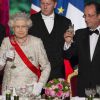 Elizabeth II et François Hollande lors du banquet à l'Elysée donné en l'honneur de la reine Elizabeth II, Paris, le 6 juin 2014.