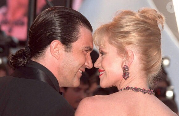 Melanie Griffith et Antonio Banderas à Cannes en mai 2001.