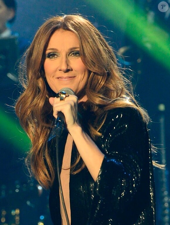 Céline Dion en concert au Palais Omnisports de Paris-Bercy à Paris, le 1er décembre 2013.