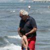 Flavio Briatore, sa belle Elisabetta Gregoraci et leur fils Nathan Falco ont profité du soleil sur les plages de Marina Di Pietrasanta, le 4 juin 2014