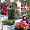 Flavio Briatore et Elisabetta Gregoraci ont admiré les talents de pilote de leur fils Nathan Falco dans les rues de Marina di Pietrasanta, le 7 juin 2014