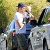 Exclusif - Josh Duhamel avec son fils Axl à Brentwood, le 12 juin 2014. 
