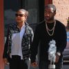 Exclusif - Christina Milian et son fiancé Jas Prince vont déjeuner au restaurant à Los Angeles, le 4 janvier 2014.