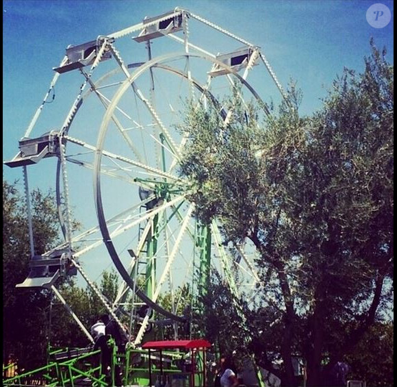 Fête d'anniversaire de North West organisée chez Kourtney Kardashian. Calabasas, le 21 juin 2014.