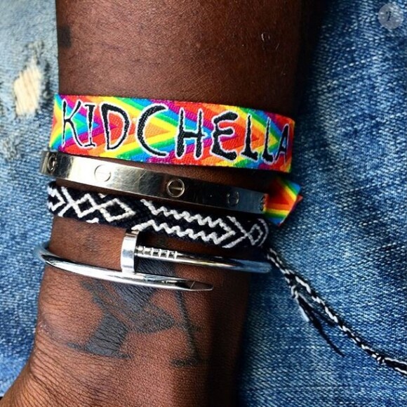 Bracelet d'entrée à Kidchella, la fête d'anniversaire de North West organisée chez Kourtney Kardashian. Calabasas, le 21 juin 2014.