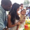 North fête son 1er anniversaire, entourée de sa famille et de ses parents, Kim Kardashian et Kanye West. Calabasas, le 21 juin 2014.