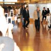 Angelina Jolie et ses enfants arrivant à l'aéroport de Tokyo pour l'avant-première du film Maléfique, le 21 juin 2014 : Pax, Shiloh, Knox et Vivienne ont accompagné leur mère