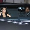 Kim Kardashian et Kanye West quittent le restaurant Craig's à bord de la Lamborghini de Kanye. West Hollywood, le 22 juin 2014.