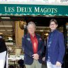 Gérard Garouste et son fils Guillaume lors du déjeuner Père & Fils, mardi 24 juin 2014, aux Deux Magots à Paris.