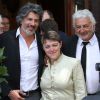 Fabien Provost, Catherine Mathivat, Franck Provost - 9ème édition du déjeuner "Pères & Fils" à Paris le 24 juin 2014.