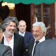  Franck Provost et son fils Fabien Provost - 9&egrave;me &eacute;dition du d&eacute;jeuner "P&egrave;res &amp; Fils" &agrave; Paris le 24 juin 2014. 
