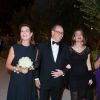La Princesse Caroline de Hanovre, le prince Albert II de Monaco et Charlotte Casiraghi (enceinte) lors du dîner de charité organisé par les Amis du Nouveau Musée National à la Villa Paloma, Monaco le 17 septembre 2013. 