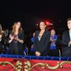 La princesse Stephanie de Monaco et ses enfants, Louis Ducruet, Pauline Ducruet et Camille Gotlieb lors du 37e Festival international du cirque de Monte Carlo, le 18 janvier 2013. 