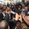 Le prince Harry en visite à Cracolandia (un quartier de Sao Paulo réputé pour ses nombreux consommateurs de crack) le 26 juin 2014.