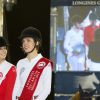 Charlotte Casiraghi et Edwina Tops Alexander pour l'équipe Gucci remportent la Longines Pro-Am Cup, le 27 Juin 2014 au Jumping International de Monaco.