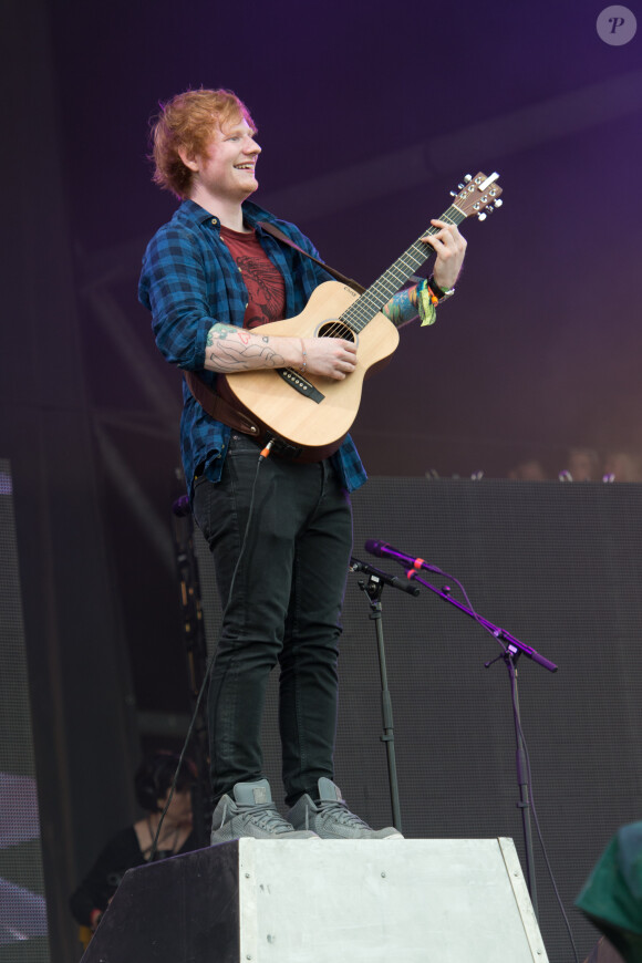 Ed Sheeran à Glastonbury, le 29 juin 2014.