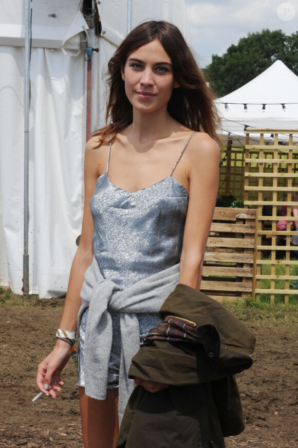 Alexa Chung à Glastonbury, le 29 juin 2014.