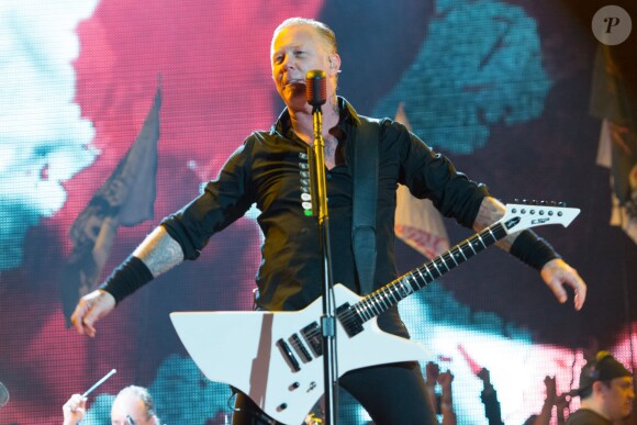 James Hatfield de Metallica à Glastonbury, le 28 juin 2014.