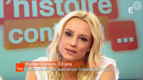 Elodie Gossuin se livre sur sa vie de maman de deux jumeaux dans Toute une histoire, sur France 2, le lundi 28 avril 2014