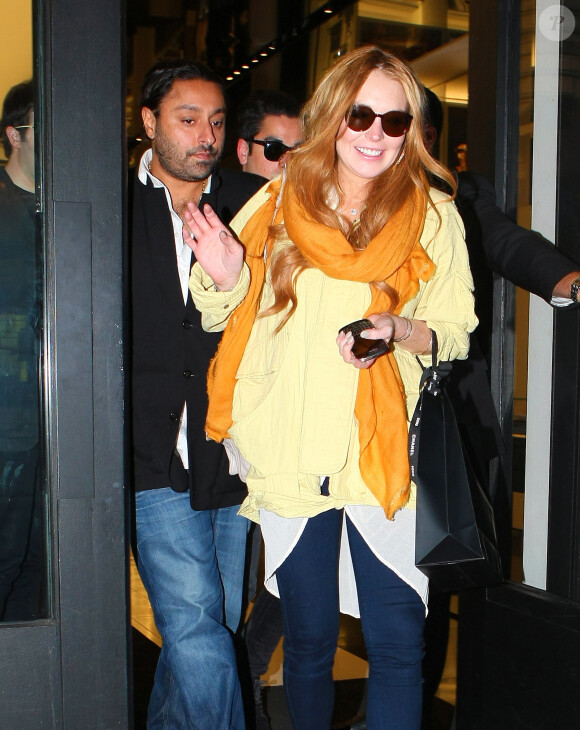 Lindsay Lohan et Vikram Chatwal à New York le 2 mai 2012.