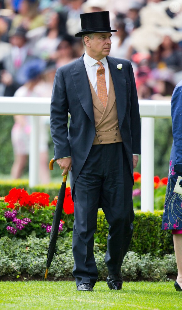 Le prince Andrew au Royal Ascot le 19 juin 2014 à Ascot