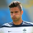  Olivier Giroud lors de l'entra&icirc;nement de l'&eacute;quipe de France au stade Maracana &agrave; Rio de Janeiro au Br&eacute;sil le 3 juillet 2014 