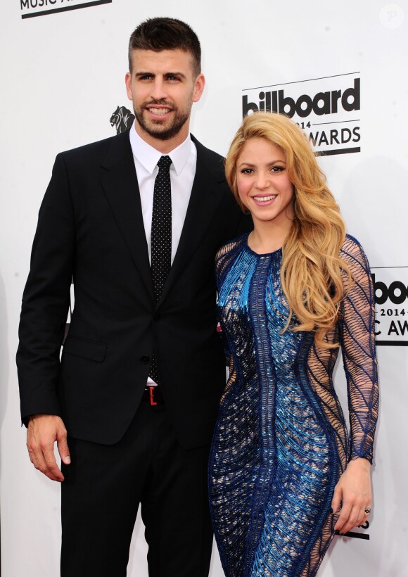 Shakira et Gerard Piqué lors des Billboard Music Awards au MGM Grand Garden Arena de Las Vegas, le 18 mai 2014